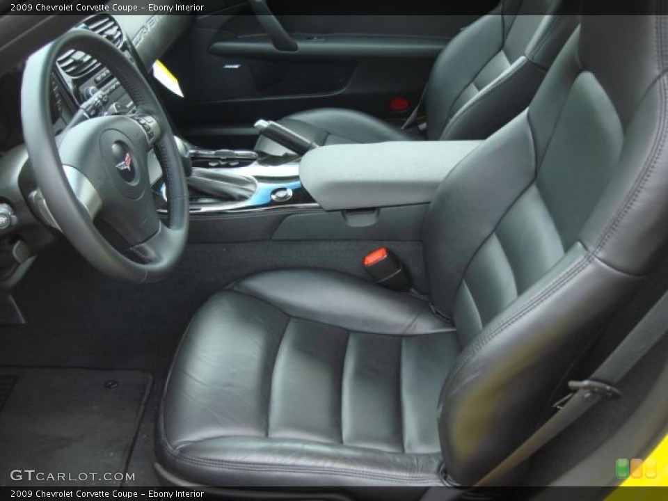 Ebony Interior Photo for the 2009 Chevrolet Corvette Coupe #47321765