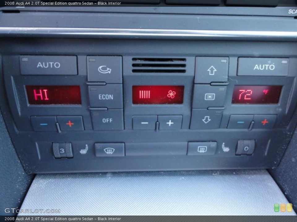 Black Interior Controls for the 2008 Audi A4 2.0T Special Edition quattro Sedan #47322104