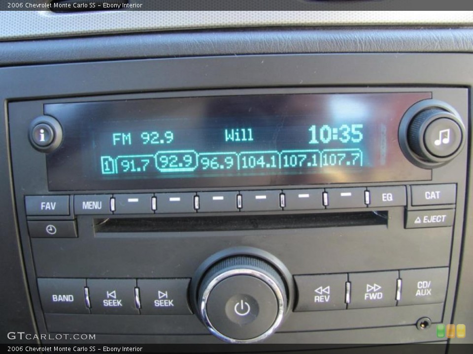 Ebony Interior Controls for the 2006 Chevrolet Monte Carlo SS #47322155