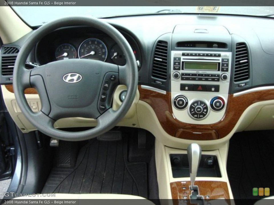 Beige Interior Dashboard for the 2008 Hyundai Santa Fe GLS #47323847