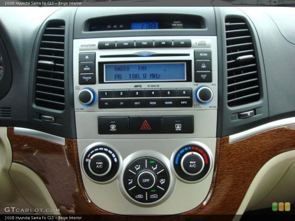 Beige Interior Controls for the 2008 Hyundai Santa Fe GLS #47323889