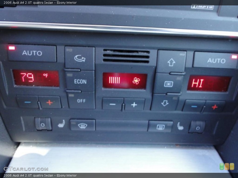 Ebony Interior Controls for the 2006 Audi A4 2.0T quattro Sedan #47324156