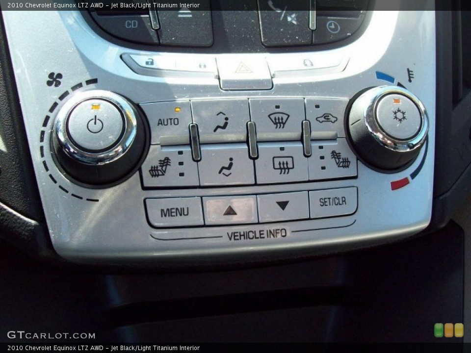 Jet Black/Light Titanium Interior Controls for the 2010 Chevrolet Equinox LTZ AWD #47324969