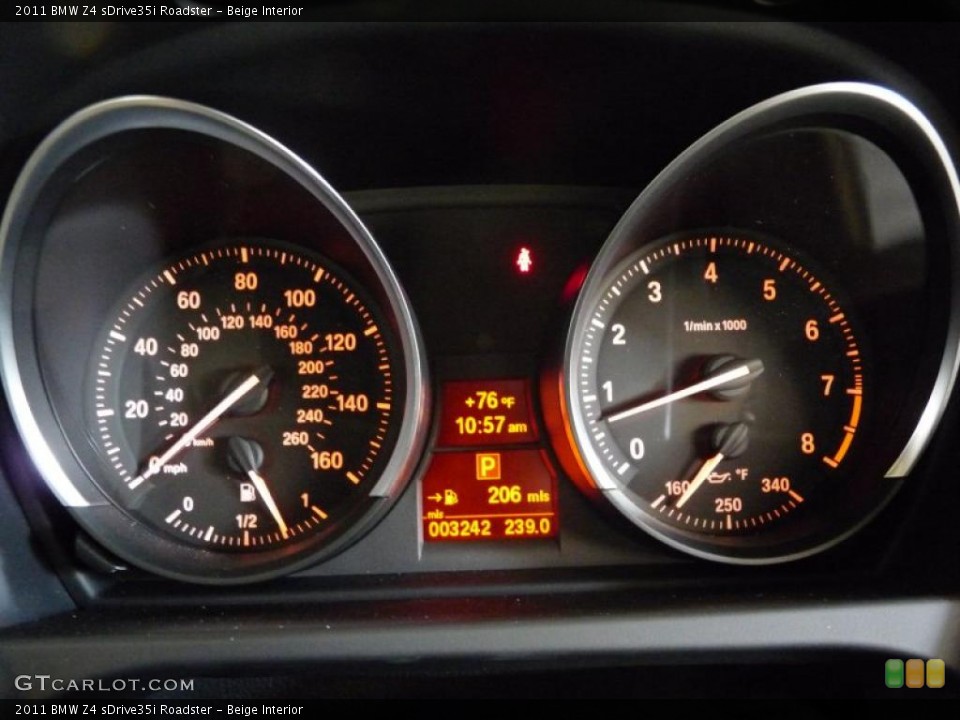 Beige Interior Gauges for the 2011 BMW Z4 sDrive35i Roadster #47325266