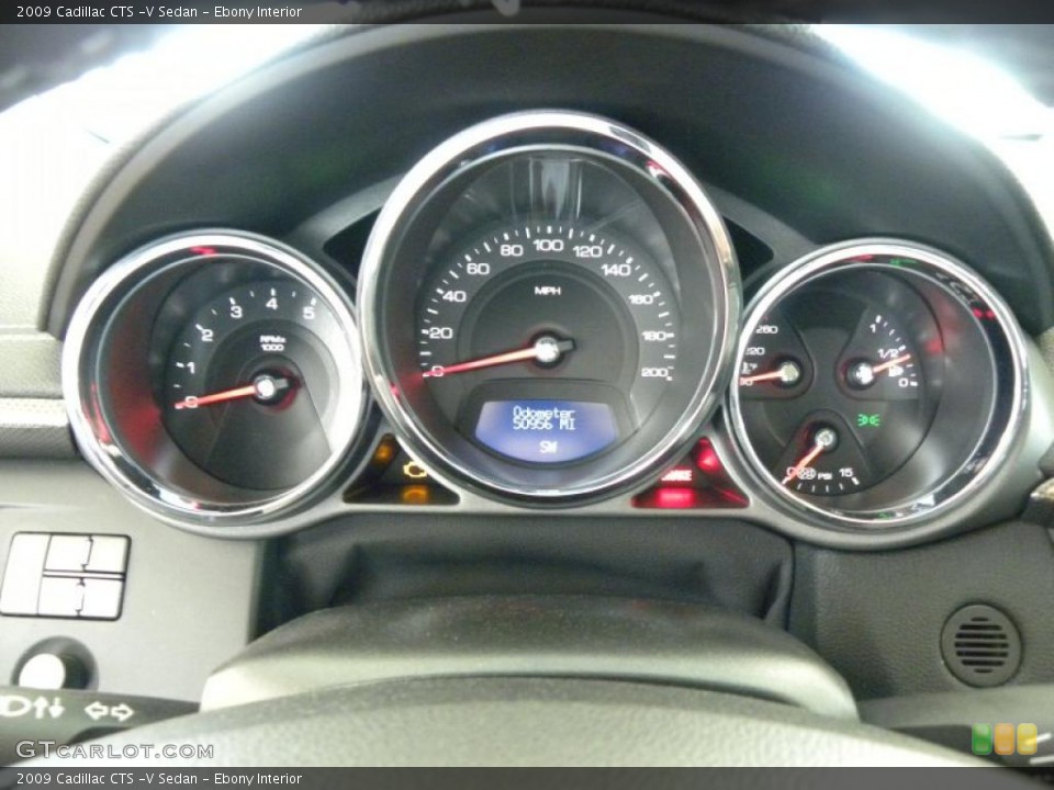 Ebony Interior Gauges for the 2009 Cadillac CTS -V Sedan #47326145