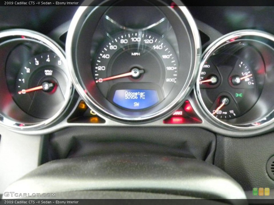 Ebony Interior Gauges for the 2009 Cadillac CTS -V Sedan #47326160