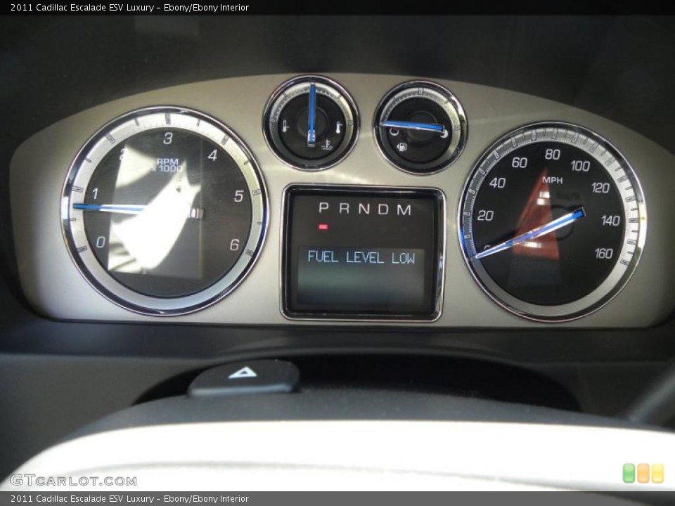 Ebony/Ebony Interior Gauges for the 2011 Cadillac Escalade ESV Luxury #47326541