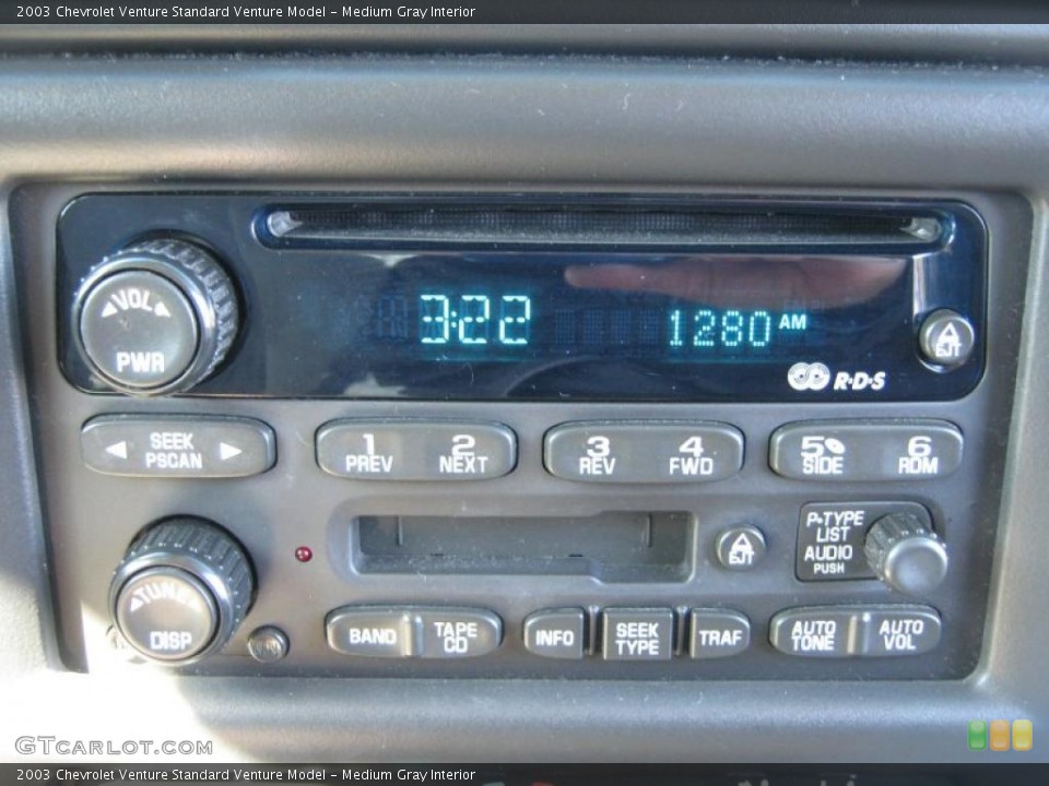 Medium Gray Interior Controls for the 2003 Chevrolet Venture  #47328102