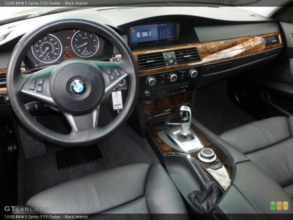 Black Interior Prime Interior for the 2008 BMW 5 Series 535i Sedan #47332183