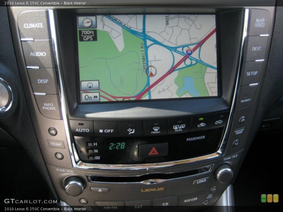 Black Interior Navigation for the 2010 Lexus IS 250C Convertible #47333836