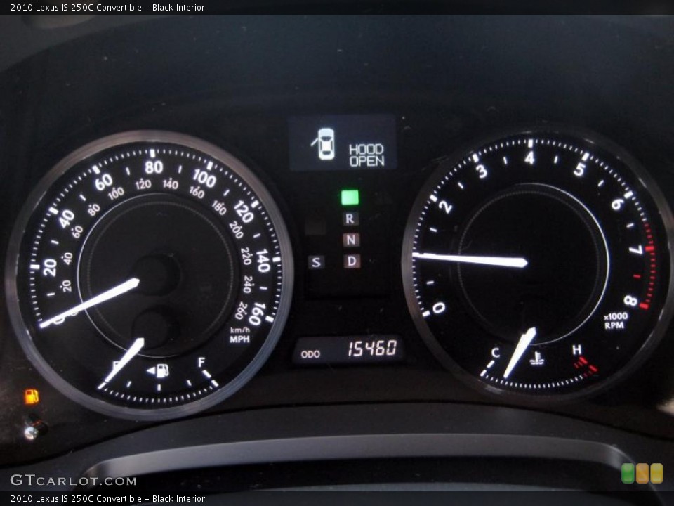 Black Interior Gauges for the 2010 Lexus IS 250C Convertible #47333896