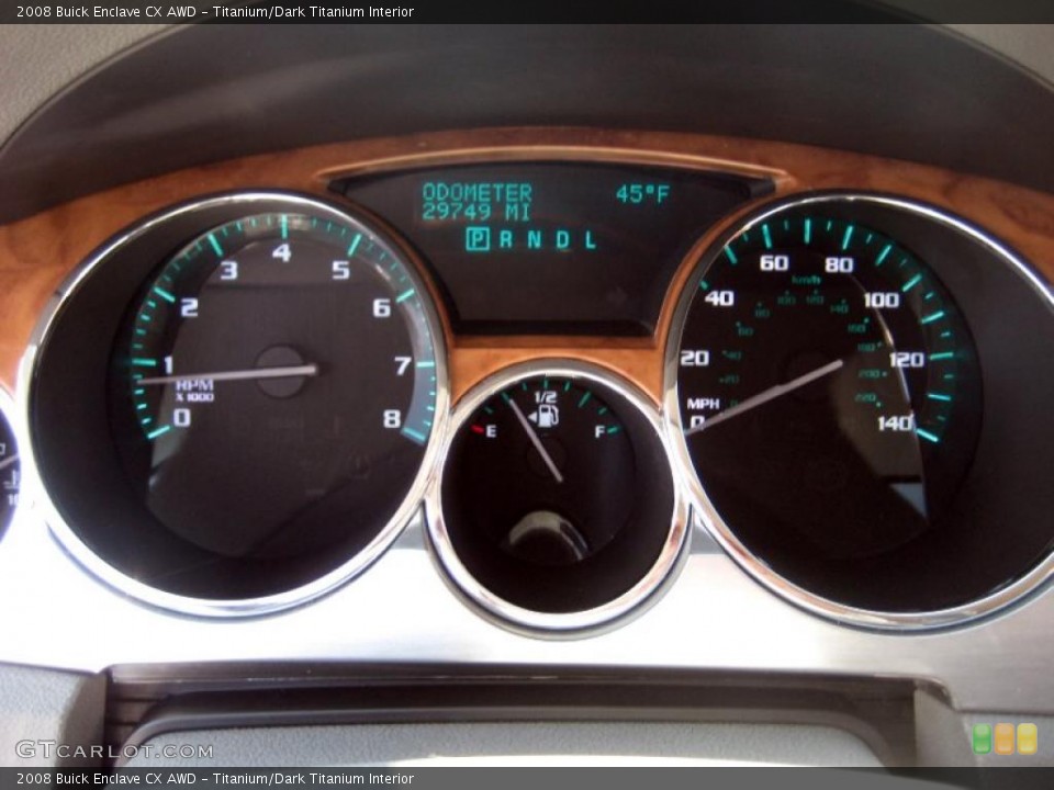 Titanium/Dark Titanium Interior Gauges for the 2008 Buick Enclave CX AWD #47334964