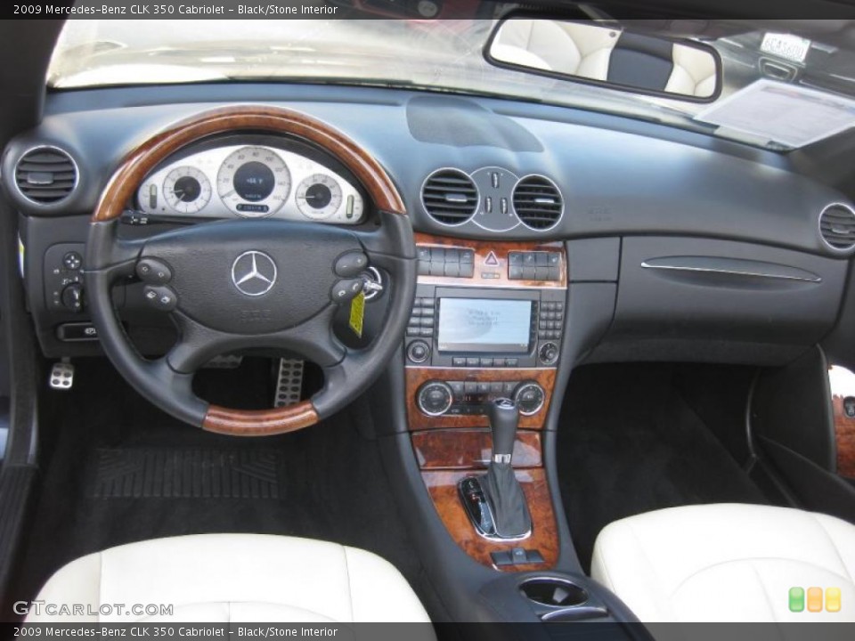 Black/Stone Interior Dashboard for the 2009 Mercedes-Benz CLK 350 Cabriolet #47337502