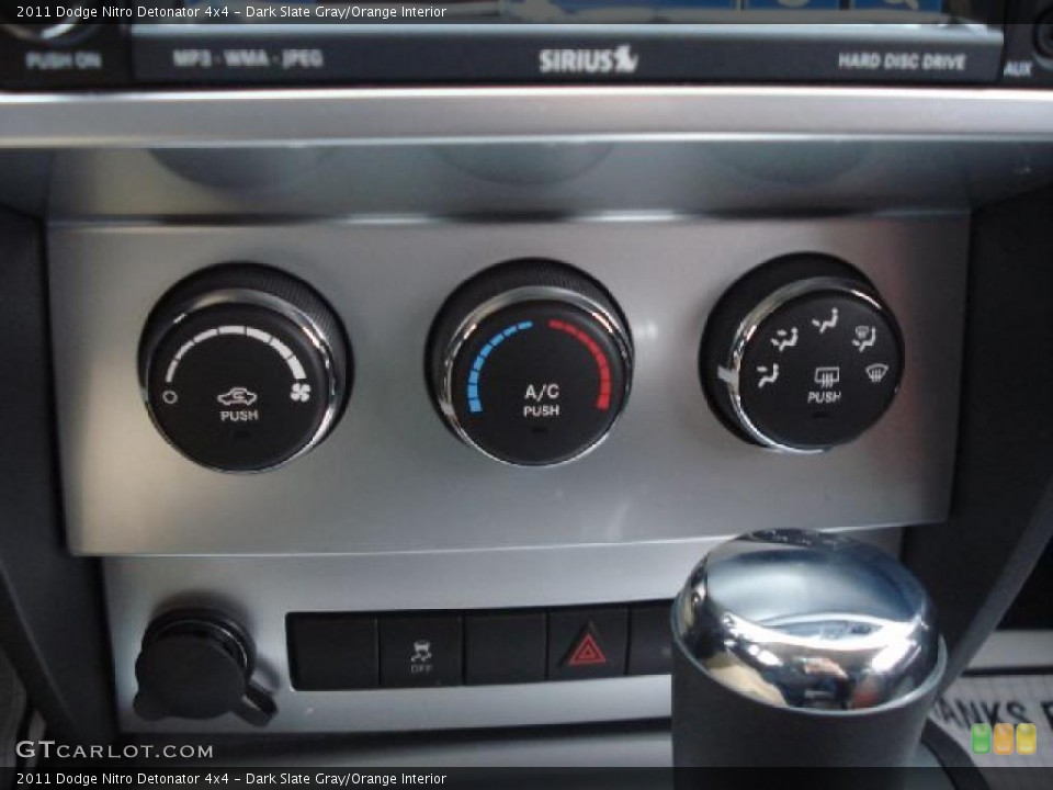Dark Slate Gray/Orange Interior Controls for the 2011 Dodge Nitro Detonator 4x4 #47339176