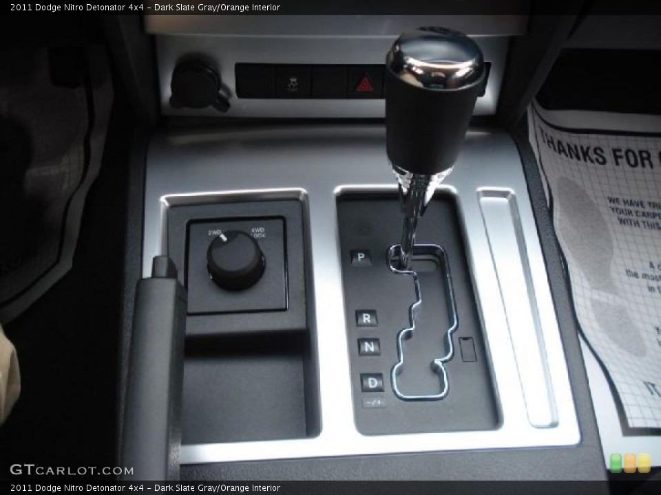 Dark Slate Gray/Orange Interior Transmission for the 2011 Dodge Nitro Detonator 4x4 #47339188