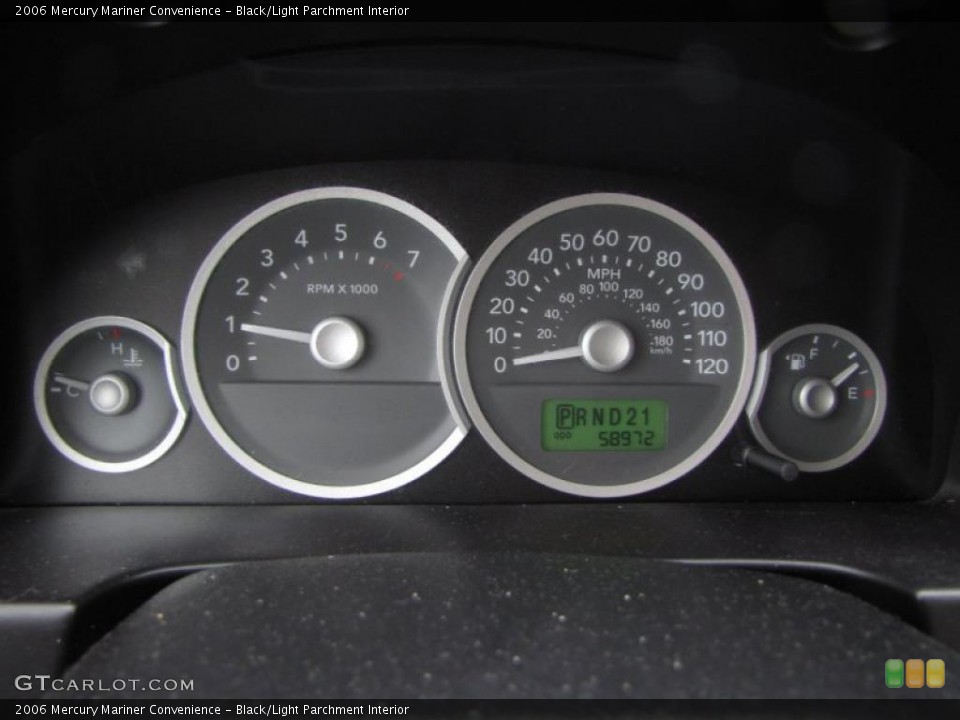 Black/Light Parchment Interior Gauges for the 2006 Mercury Mariner Convenience #47339932