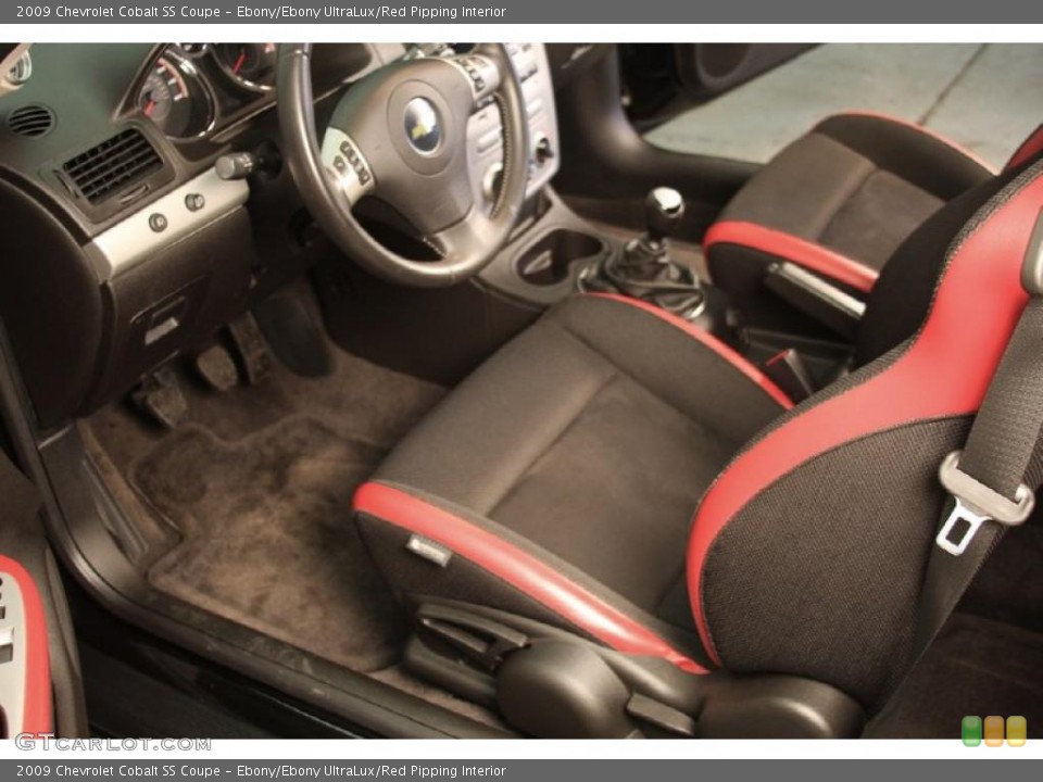 Ebony/Ebony UltraLux/Red Pipping Interior Photo for the 2009 Chevrolet Cobalt SS Coupe #47341108
