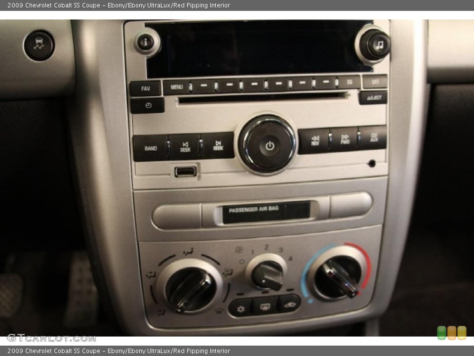 Ebony/Ebony UltraLux/Red Pipping Interior Controls for the 2009 Chevrolet Cobalt SS Coupe #47341135