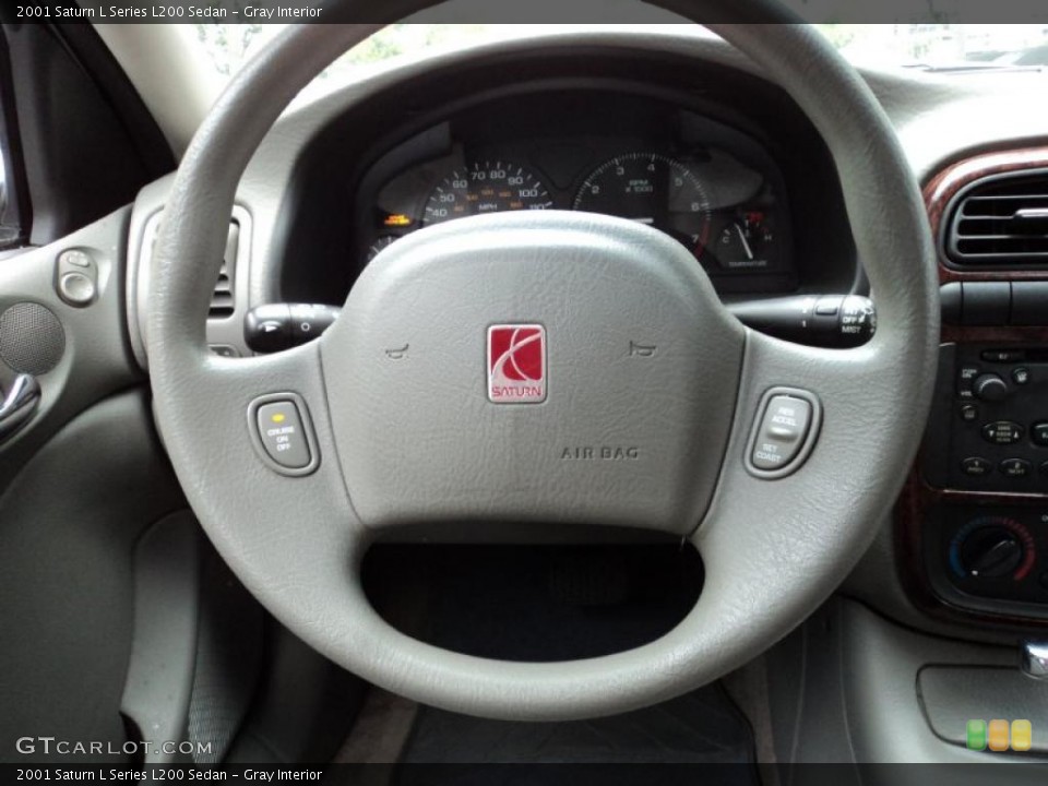 Gray Interior Steering Wheel for the 2001 Saturn L Series L200 Sedan #47342717