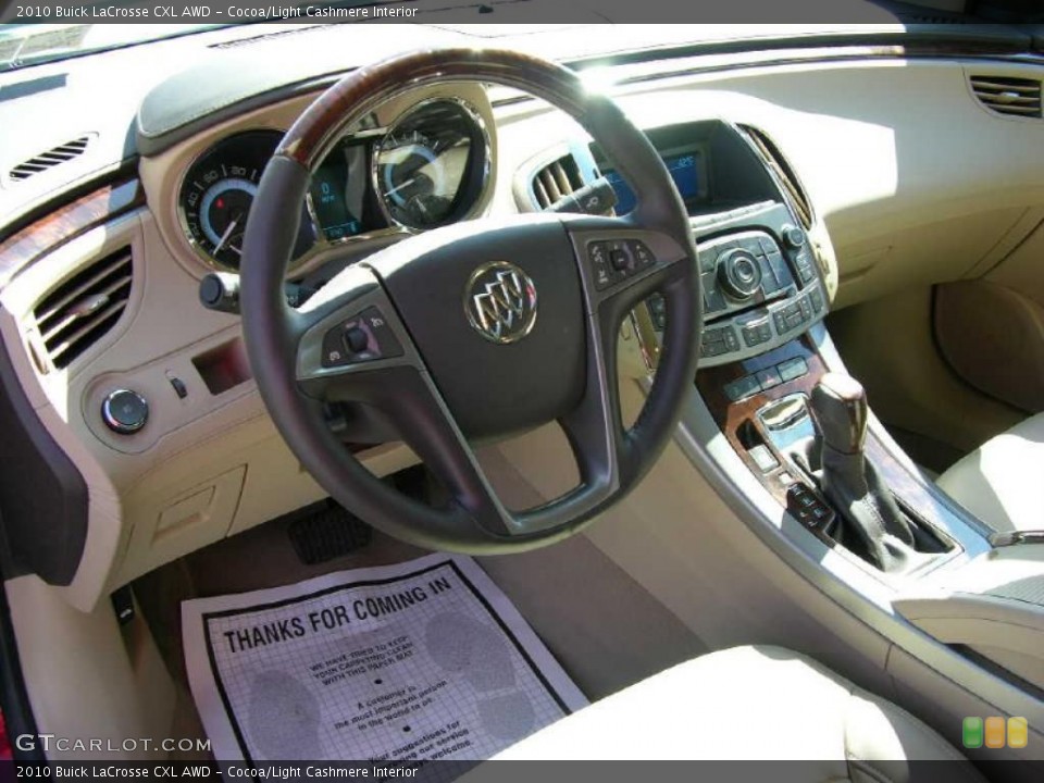 Cocoa/Light Cashmere Interior Prime Interior for the 2010 Buick LaCrosse CXL AWD #47344520