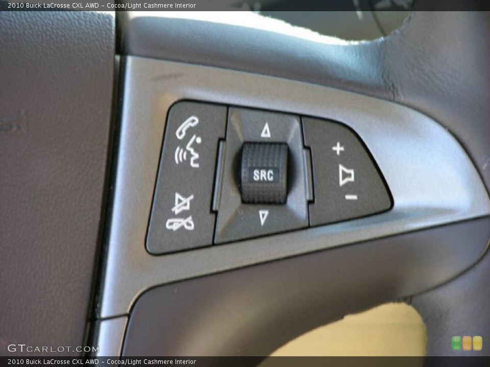 Cocoa/Light Cashmere Interior Controls for the 2010 Buick LaCrosse CXL AWD #47344658