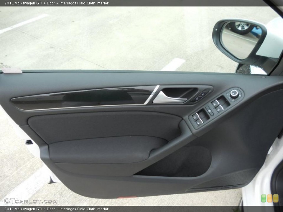 Interlagos Plaid Cloth Interior Door Panel for the 2011 Volkswagen GTI 4 Door #47345168