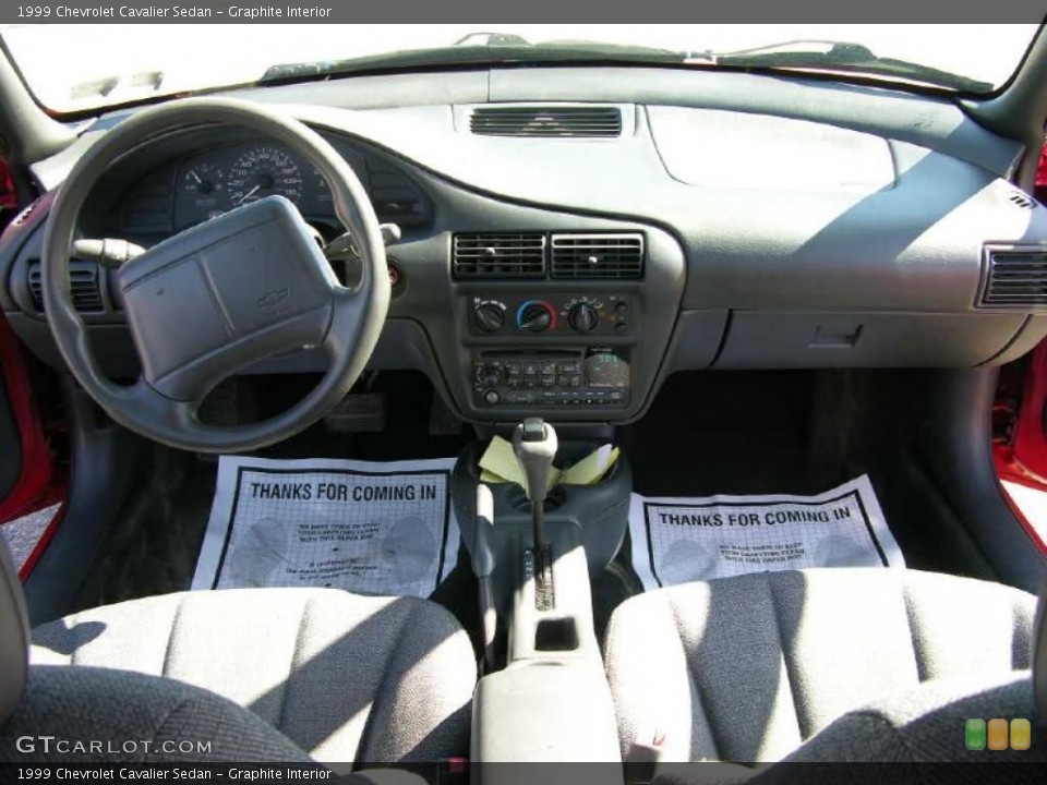 Graphite Interior Dashboard for the 1999 Chevrolet Cavalier Sedan #47345435