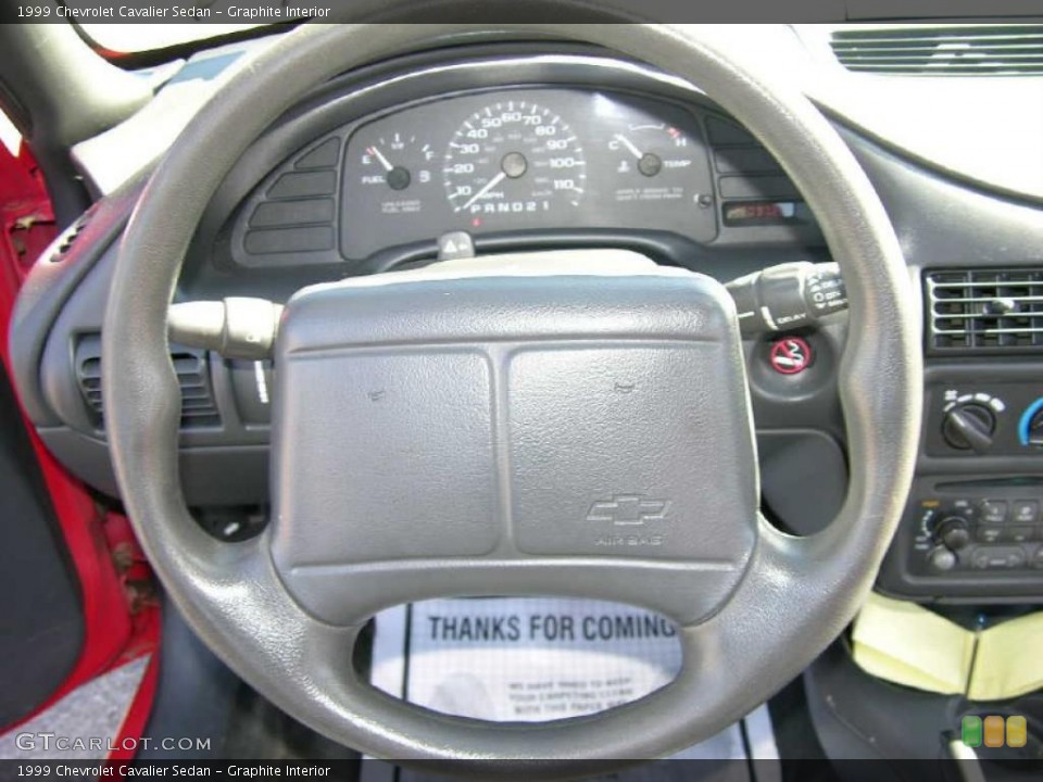 Graphite Interior Steering Wheel for the 1999 Chevrolet Cavalier Sedan #47345459