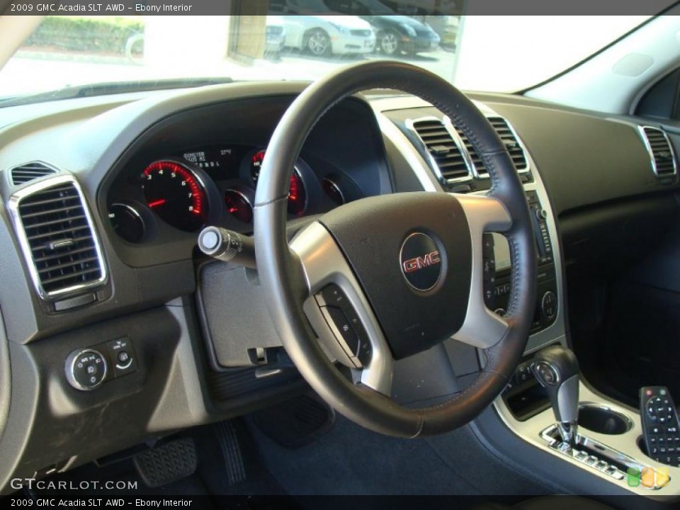 Ebony Interior Steering Wheel for the 2009 GMC Acadia SLT AWD #47345867