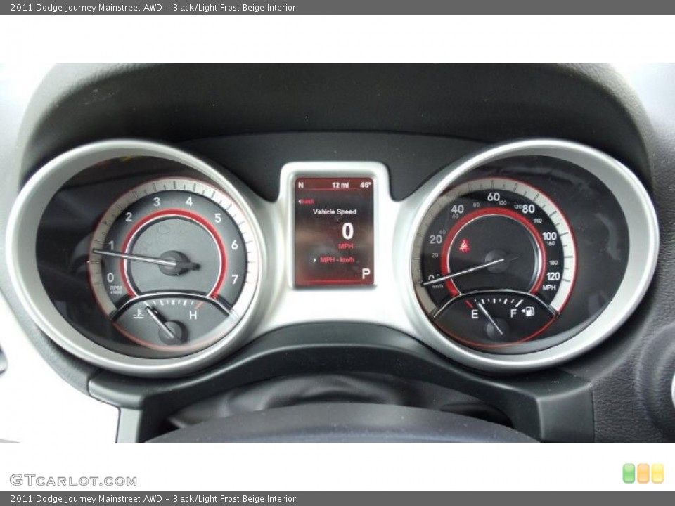 Black/Light Frost Beige Interior Gauges for the 2011 Dodge Journey Mainstreet AWD #47345957