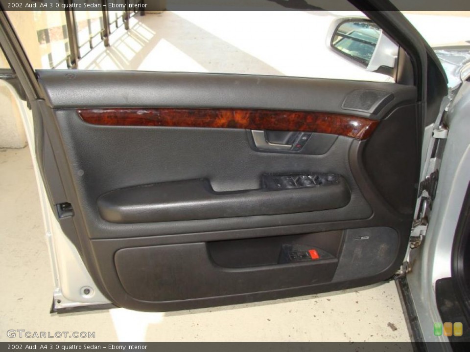 Ebony Interior Door Panel for the 2002 Audi A4 3.0 quattro Sedan #47346236