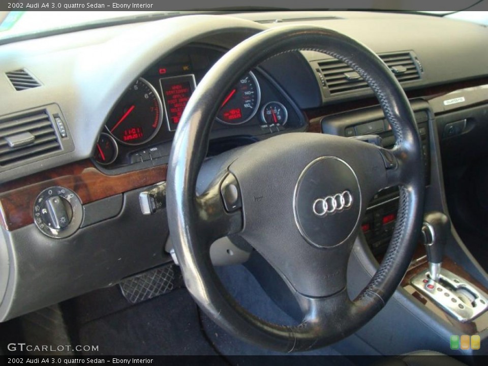 Ebony Interior Steering Wheel for the 2002 Audi A4 3.0 quattro Sedan #47346257