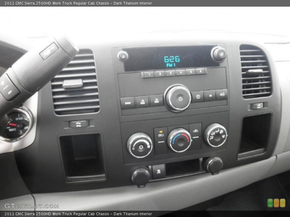 Dark Titanium Interior Controls for the 2011 GMC Sierra 2500HD Work Truck Regular Cab Chassis #47346389