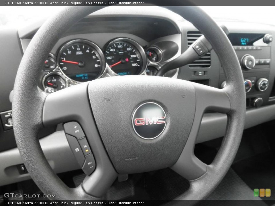 Dark Titanium Interior Steering Wheel for the 2011 GMC Sierra 2500HD Work Truck Regular Cab Chassis #47346413