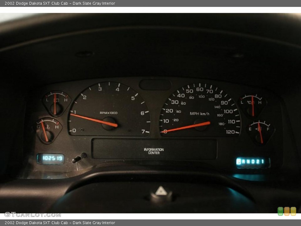 Dark Slate Gray Interior Gauges for the 2002 Dodge Dakota SXT Club Cab #47348798