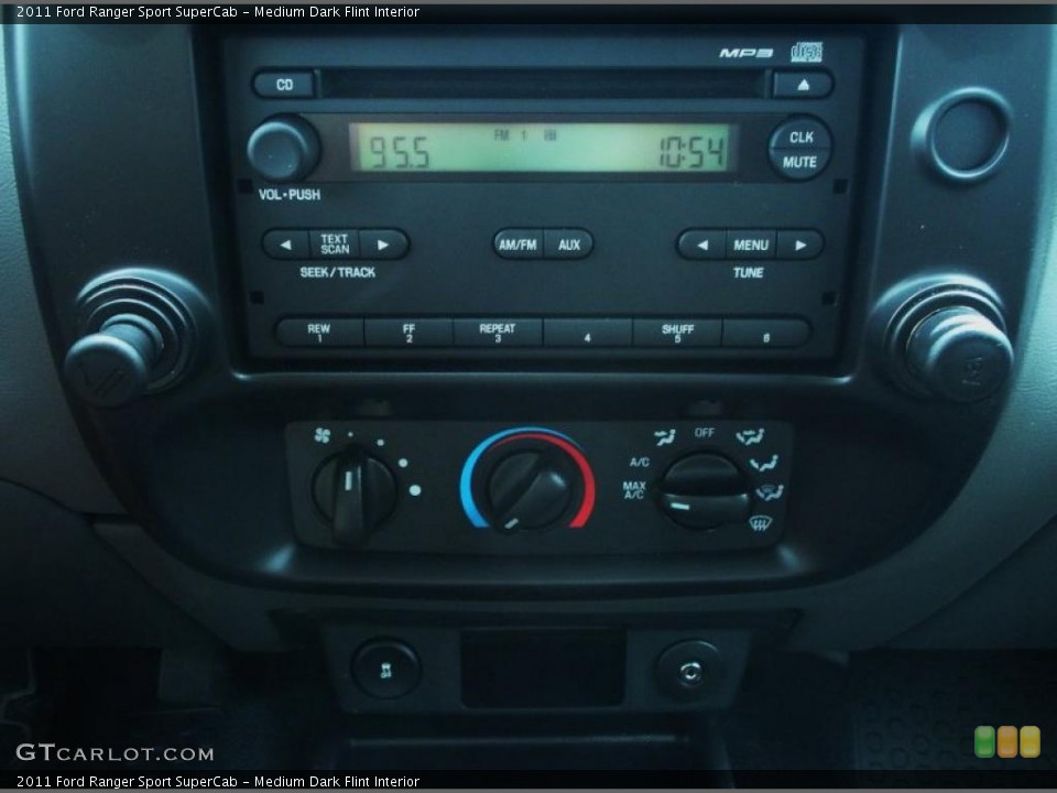 Medium Dark Flint Interior Controls for the 2011 Ford Ranger Sport SuperCab #47351480