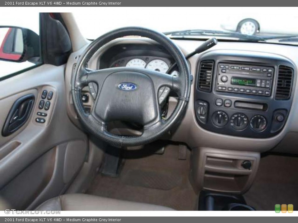 Medium Graphite Grey Interior Dashboard for the 2001 Ford Escape XLT V6 4WD #47352809