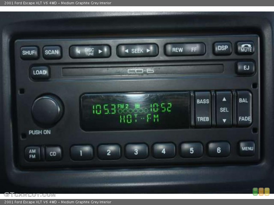Medium Graphite Grey Interior Controls for the 2001 Ford Escape XLT V6 4WD #47352839