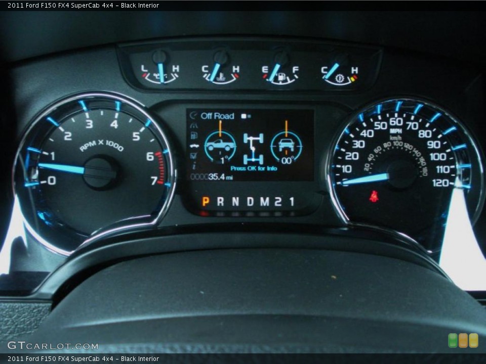 Black Interior Gauges for the 2011 Ford F150 FX4 SuperCab 4x4 #47352987