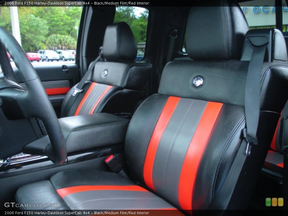 Black/Medium Flint/Red Interior Photo for the 2006 Ford F150 Harley-Davidson SuperCab 4x4 #47353259