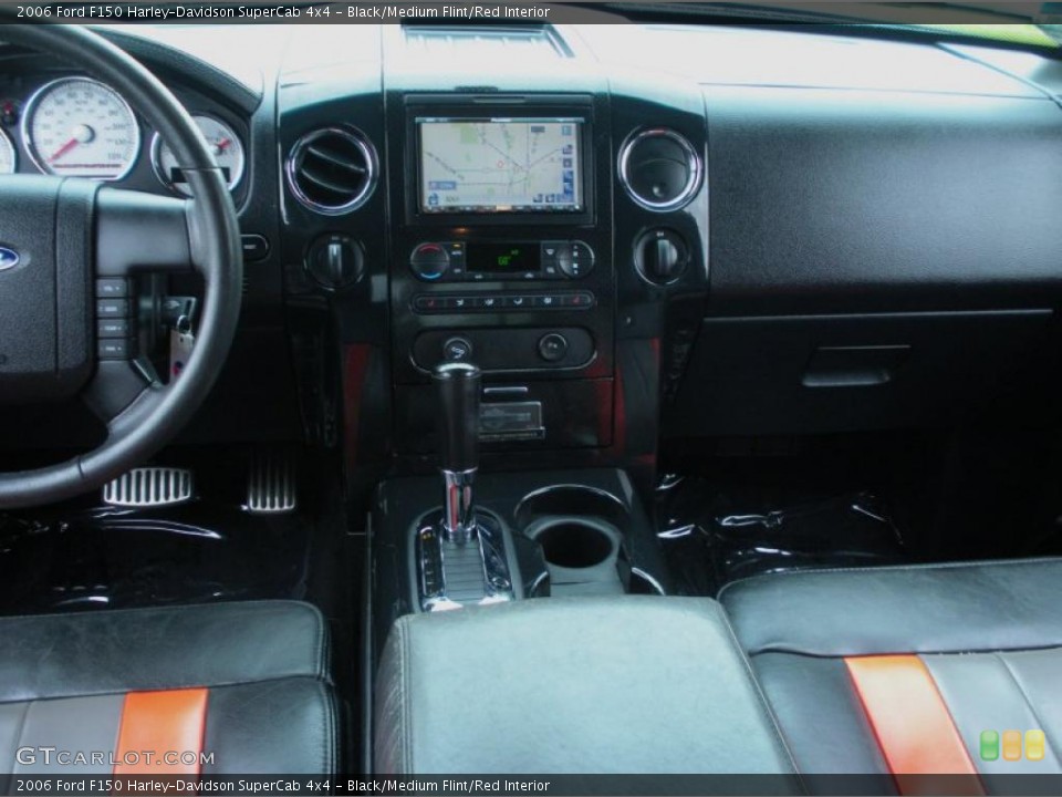 Black/Medium Flint/Red Interior Dashboard for the 2006 Ford F150 Harley-Davidson SuperCab 4x4 #47353352