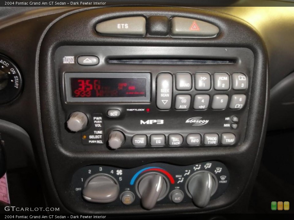 Dark Pewter Interior Controls for the 2004 Pontiac Grand Am GT Sedan #47354855