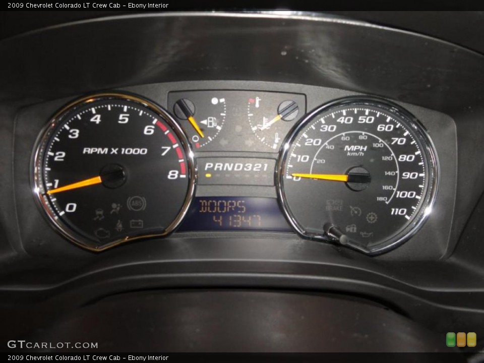 Ebony Interior Gauges for the 2009 Chevrolet Colorado LT Crew Cab #47355404