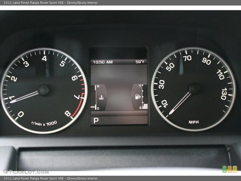 Ebony/Ebony Interior Gauges for the 2011 Land Rover Range Rover Sport HSE #47355566