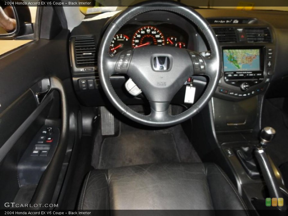 Black Interior Steering Wheel for the 2004 Honda Accord EX V6 Coupe #47356811