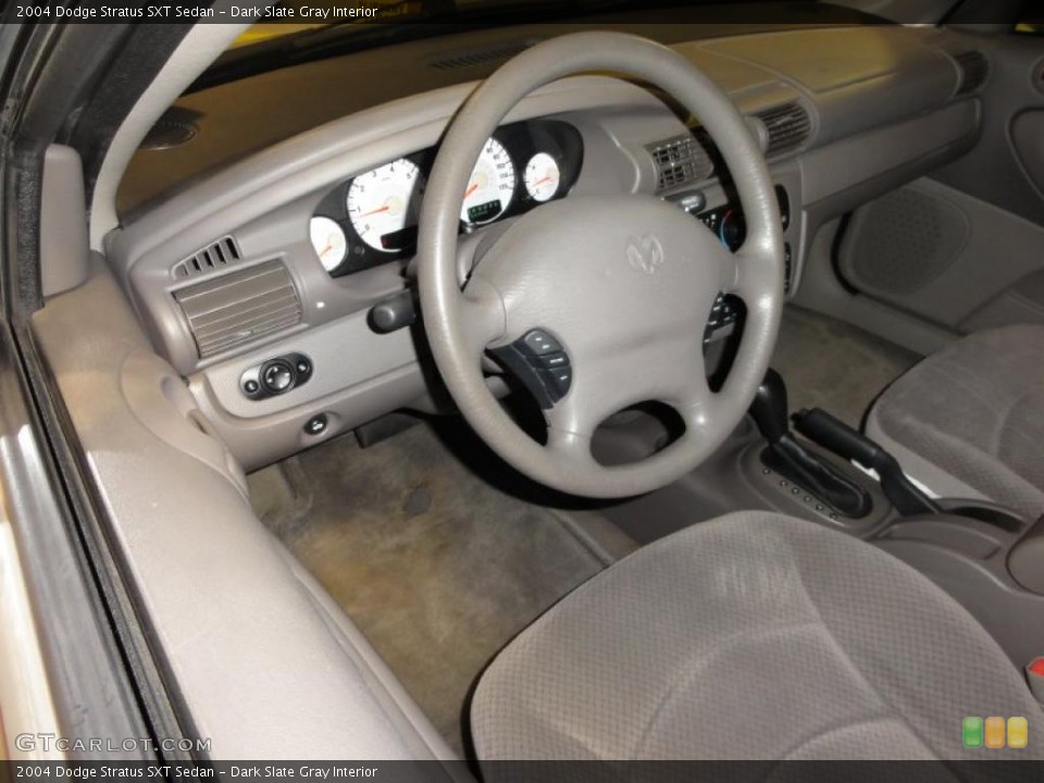 Dark Slate Gray Interior Steering Wheel for the 2004 Dodge Stratus SXT Sedan #47357075