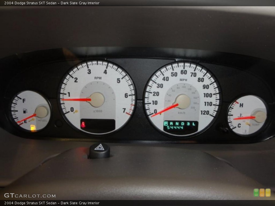 Dark Slate Gray Interior Gauges for the 2004 Dodge Stratus SXT Sedan #47357402