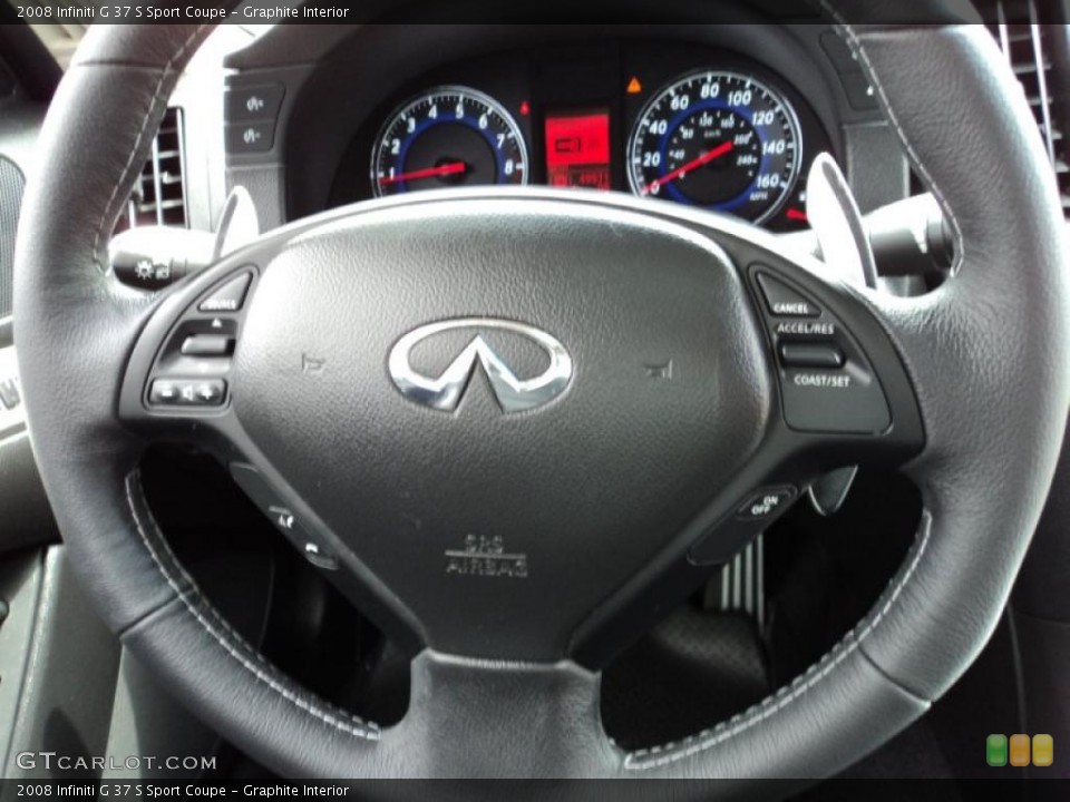 Graphite Interior Steering Wheel for the 2008 Infiniti G 37 S Sport Coupe #47357816