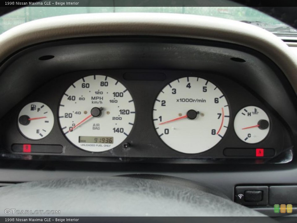 Beige Interior Gauges for the 1998 Nissan Maxima GLE #47358584