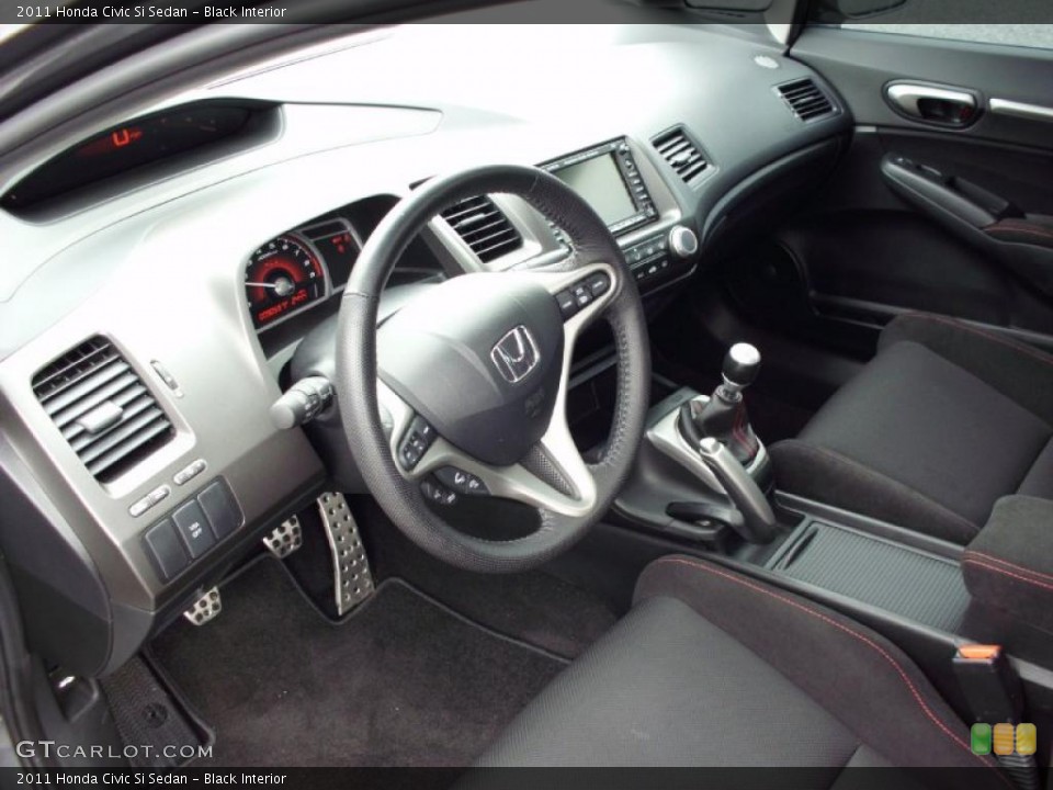 Black Interior Prime Interior for the 2011 Honda Civic Si Sedan #47358629